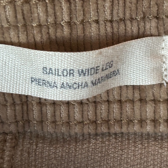 Universal Thread Women's High Rise Corduroy Sailor Wide Leg Jeans Brown 16 - Picture 7 of 9